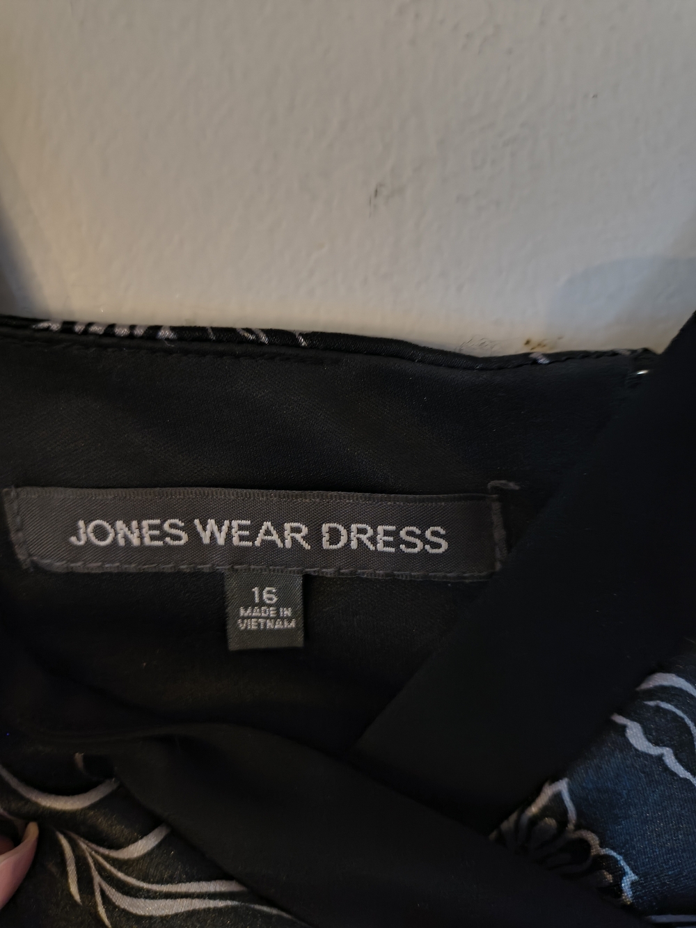 Jones Wear Black Midi Dress with Silver Baroque Print - Picture 3 of 3